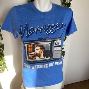 Morrissey blue graphic tee, size S